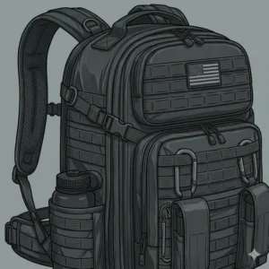 A heavy-duty tactical backpack gun bags for men with MOLLE webbing and padded shoulder straps.