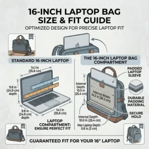 A comprehensive size and fit guide to ensure your device fits perfectly inside 16 inch laptop bags.